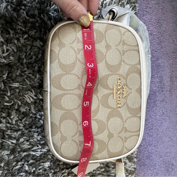Beige and White Crossbody Coach Purse NWT - Picture 4 of 7